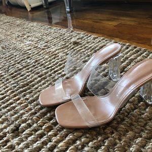 zara vinyl sandals with methacrylate heel